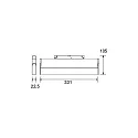 Skinne Lineært lampe PEPA LINEAR 33.1CM TILT LENS DALI styrbar, vipbar, med linseoptik IP20, sort mat dæmpbar