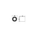 Brumberg downlight APOLLO MAXI round, switchable, faceted IP20, powder coated, white 