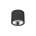 Downlight APOLLO MAXI rund, omskiftelig, facetteret IP20, pulverlakeret, sort 