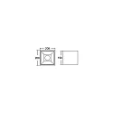 Brumberg downlight APOLLO MAXI square, switchable, faceted IP20, powder coated, black 