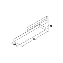 3-phase spot BALI MINI-S DA-WB 96°/83° DALI-2 - 29.4CM swivelling, rotatable, DALI controllable, with lens optics IP20