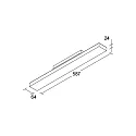 3-phase spot BALI MIDI DA 25°/25° DALI-2 - 58.7CM rotatable, DALI controllable, with lens optics IP20, white matt dimmable