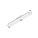 3-phase spot BALI MAXI AS 75°/76° DALI-2 - 88CM rotatable, DALI controllable, with lens optics IP20, white matt dimmable