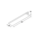 3-phase spot BALI MEGA S-WB 97°/91° DALI-2 - 58.7CM rotatable, DALI controllable, with lens optics IP20, white matt dimmable
