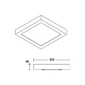 Brumberg LED panel REFIDO 2CCT DALI-2 / 32.5 X 32.5 CM overflademonteret version, DALI styrbar, CCT Switch, UGR < 19, dæmpbar 13