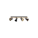ceiling luminaire DACTYL 4 flames, adjustable E14 IP20, light wood, black matt dimmable