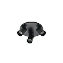 Loftlampe TAGES 3-flammer, rund GU10 IP20, sort mat dæmpbar