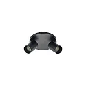 ceiling luminaire TAGES 2 flames, round GU10 IP20, black matt dimmable