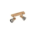ceiling luminaire BOLORIA 2 flames, adjustable E14 IP20, light wood dimmable