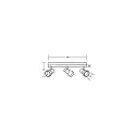 Brumberg ceiling luminaire BOLORIA 3 flames, long, adjustable E14 IP20, light wood dimmable