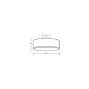 Brumberg Loftlampe TIM Ø 40CM up / down, med diffuser E27 IP20, nikkel mat dæmpbar