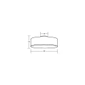 Brumberg Loftlampe TIM Ø 50CM up / down, med diffuser E27 IP20, nikkel mat dæmpbar
