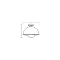 Brumberg Loftlampe PIERIS Ø 31CM 1-flamme, rund E27 IP20, sort mat dæmpbar
