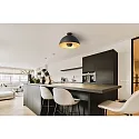Brumberg ceiling luminaire PIERIS Ø 41CM 1 flame, round E27 IP20, black matt dimmable