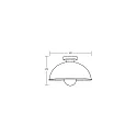Brumberg ceiling luminaire PIERIS Ø 41CM 1 flame, round E27 IP20, black matt dimmable