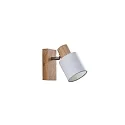 Væg- og Loftlampe PRUNI 1-flamme, justerbar E14 IP20, træ lys dæmpbar