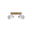 Loftlampe PRUNI 2-flammer, justerbar E14 IP20, træ lys dæmpbar