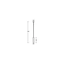 pendant luminaire TOMEK 270MM 1 flame, cylindrical, rigid GU10 IP20, black matt dimmable