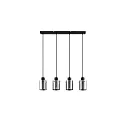 Pendel MURRAY 4-flammer, cylindrisk E27 IP20, sort mat dæmpbar