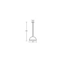 Brumberg pendant luminaire NOGATA 1 flame, half round E27 IP20, black matt dimmable