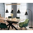 Brumberg Standerlampe BRENTHIS down, stiv E27 IP20, træ, sort 