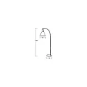 Brumberg Standerlampe BRENTHIS down, stiv E27 IP20, træ, sort 