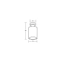 Brumberg ceiling luminaire MURRAY 1 flame, cylindrical E27 IP20, black matt dimmable