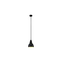 pendant luminaire DAPHNE 1 flame E27 IP20, black matt dimmable