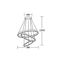 Brumberg Pendel GRAHAM 3-fold, ringform IP20, sort mat dæmpbar