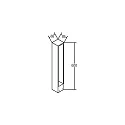 Brumberg Outdoor LED bollard light, IP54, 230V AC, 60cm, 9W 3000K 310lm, incl. 50cm power cable, structured graphite