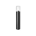 Pælelampe COOQUEE E27 IP65, sort, gennemsigtig