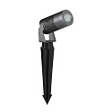 Jordspydslampe rund, vandtæt IP67, titan 