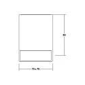 Brumberg Outdoor LED ceiling luminaire BLOKK, square, IP54, 10W 3000K 740lm 30°, structured graphite