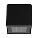 Outdoor LED ceiling luminaire BLOKK, square, IP54, 22W 3000K 2030lm 30°, structured graphite