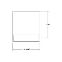 Brumberg Outdoor LED ceiling luminaire BLOKK, square, IP54, 22W 3000K 2030lm 30°, structured graphite