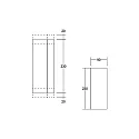Brumberg wall luminaire IP65, black, transparent 