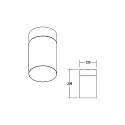 Brumberg Udendørs loftlampe COOQUEE rund E27 IP65, sort, gennemsigtig 
