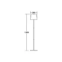 Brumberg Standerlampe NIOBE omskiftelig E27 IP54, grafit 
