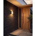 Brumberg outdoor wall luminaire AKIMISKI square, switchable, with diffuser IP65/IP44, anthracite 