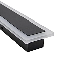 Brumberg outdoor wall luminaire MASBATE 100CM square, CCT Switch, switchable IP65, black matt 