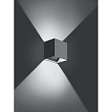Brumberg Udendørs wall luminaire IDAS up / down, firkantet, omskiftelig IP54, mat, grafit grå 
