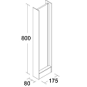 Brumberg bollard light AKIMISKI square, switchable, with diffuser IP65, anthracite 