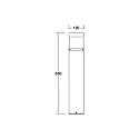 Brumberg bollard light ZAGAMI IP54 cylindrical, switchable LED IP54, graphite grey 