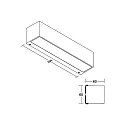 Brumberg Udendørs wall luminaire DARBEE up / down, firkantet, omskiftelig IP65, mat, grafit grå 