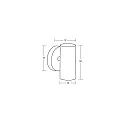 Brumberg Udendørs wall luminaire LOMBOK GU10 IP44, pulverlakeret, grafit grå dæmpbar