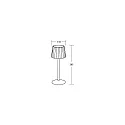 Brumberg Batteri bordlampe REIRO IP54, brun dæmpbar