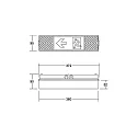 Brumberg Nødlampe EKW ensidig IP54, hvid