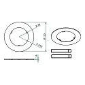 Brumberg Reducing ring with outer Ø 12cm, matt nickel
