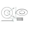 Reducing ring with outer Ø 15cm, black