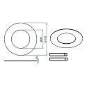 Brumberg Reducing ring with outer Ø 15cm, matt nickel
